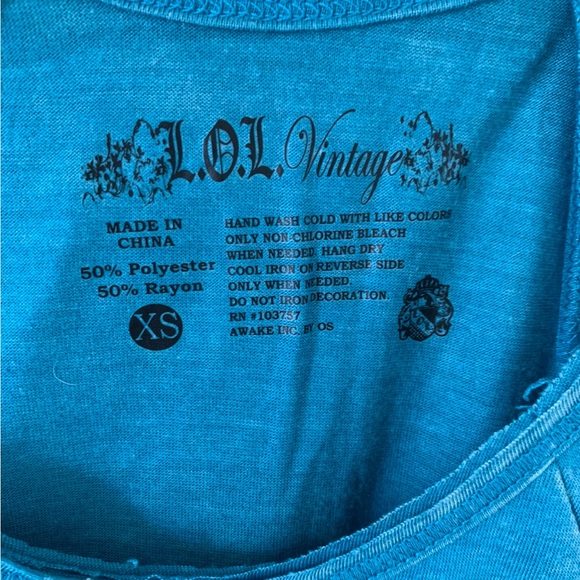 Women’s Elephant Graphic Blue Tank Top NWOT SIZE XS - Picture 4 of 7